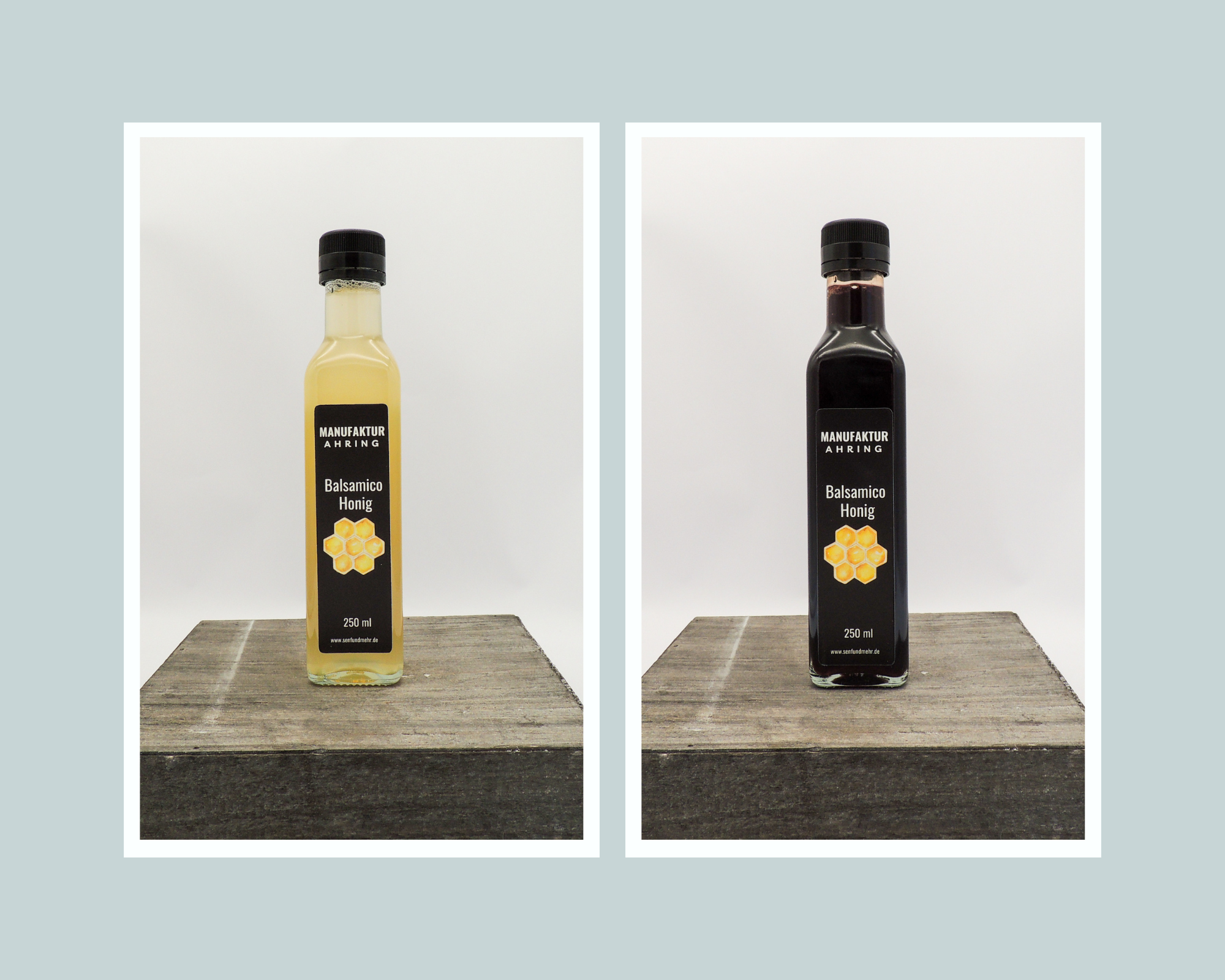 Neu bei uns: Honig-Balsamico Hell & Dunkel feine Süße trifft Balsamico
