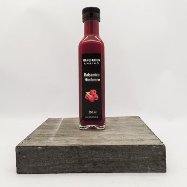Himbeer-Balsamico der Manufaktur Ahring im neuen Etikettendesign